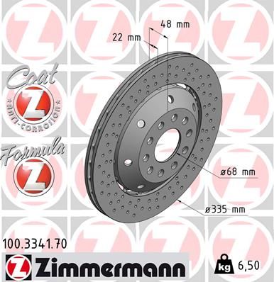 Audi RS6 C5 ZIMMERMANN Rear Left Brake Disc