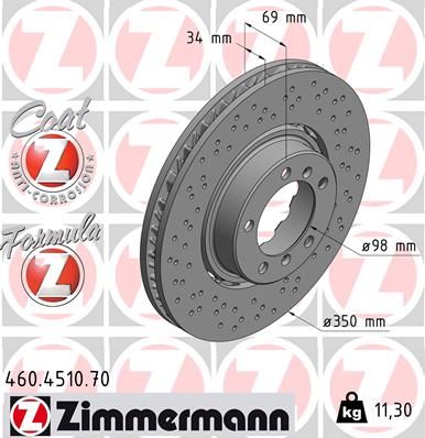 991 Carrera & 4S Front Left Brake Disc